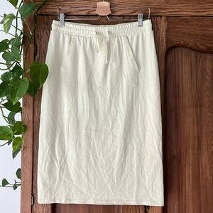 Mango pale yellow knit skirt